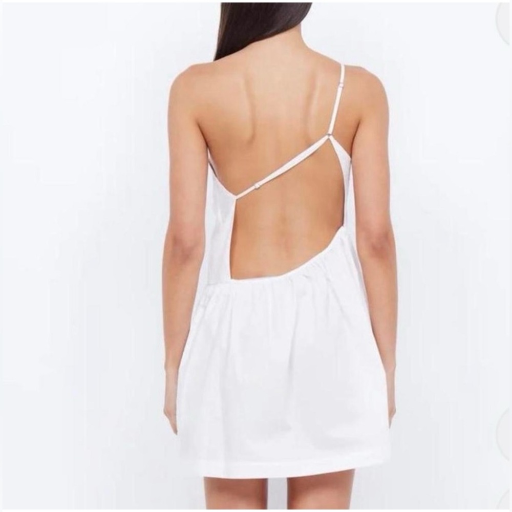 Bec + Bridge White Cotton Asymmetric Mini Dress – Size 10 US (14 AU/UK) Like New